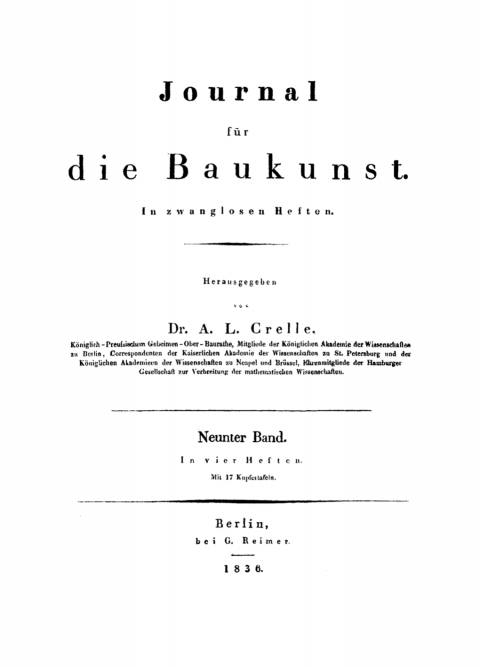 Cover image for book Journal für die Baukunst. Band 9