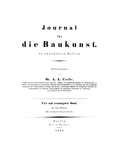 Cover image for book Journal für die Baukunst. Band 24