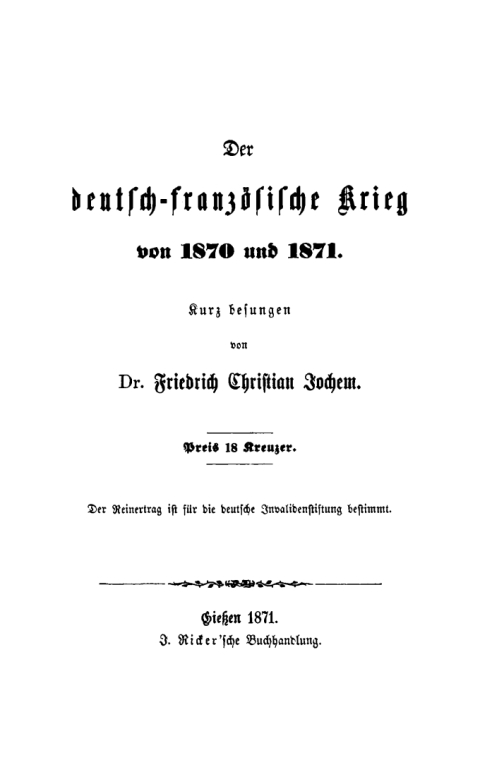 Cover image for book Der deutsch-französische Krieg von 1870 und 1871