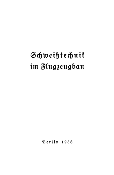 Cover image for book Schweißtechnik im Flugzeugbau