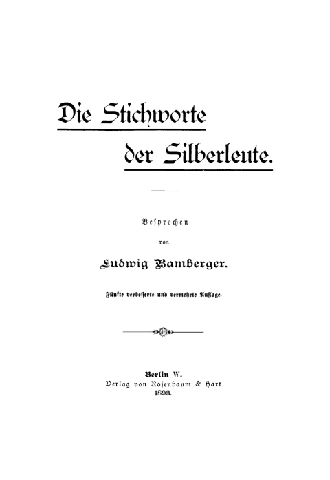 Cover image for book Die Stichworte der Silberleute