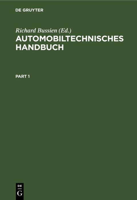 Cover image for book Automobiltechnisches Handbuch