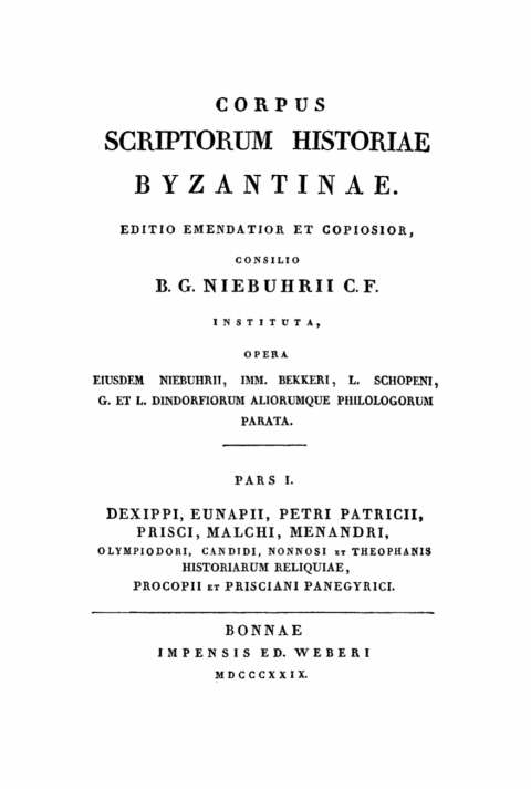Cover image for book Dexippi, Eunapii, Petri Patricii, Prisci, Malchi, Menandri Historiarum quae supersunt