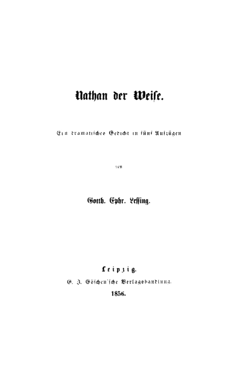Cover image for book Nathan der Weise