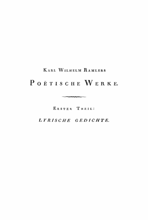 Cover image for book Lyrische Gedichte