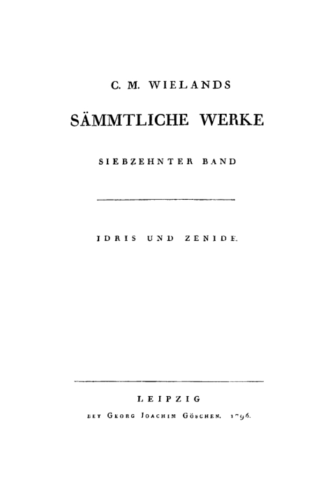 Cover image for book Idris und Zenide