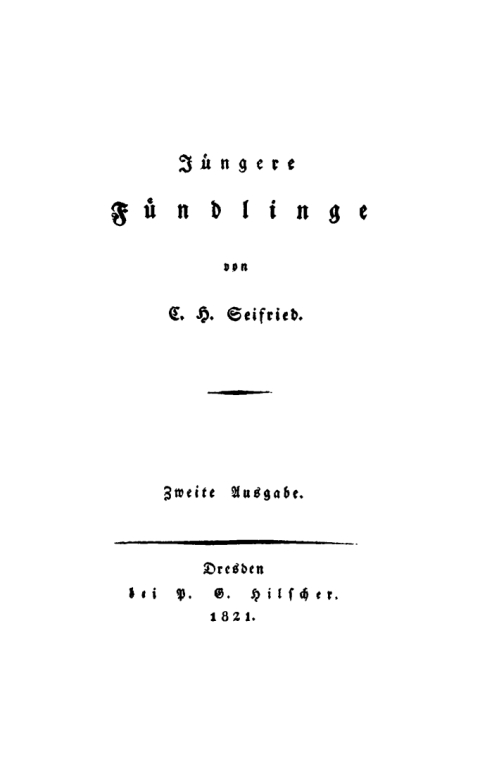 Cover image for book Jüngere Fündlinge