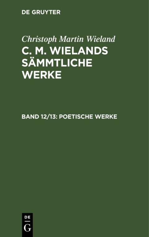 Cover image for book Poetische Werke