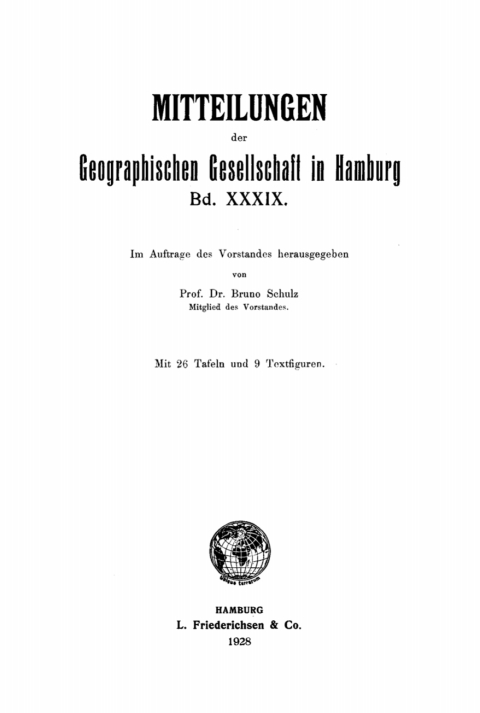 Cover image for book Mitteilungen der Geographischen Gesellschaft in Hamburg, Band 39