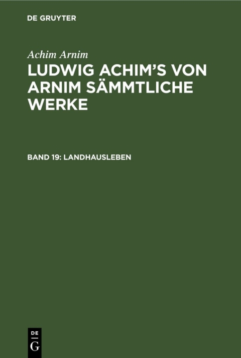 Cover image for book Landhausleben