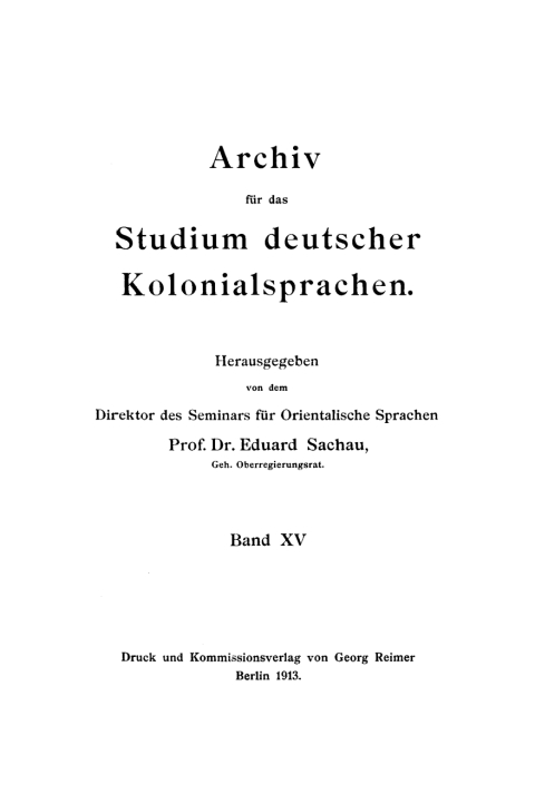 Cover image for book Grundriss der Kanuri-Sprache in Bornu