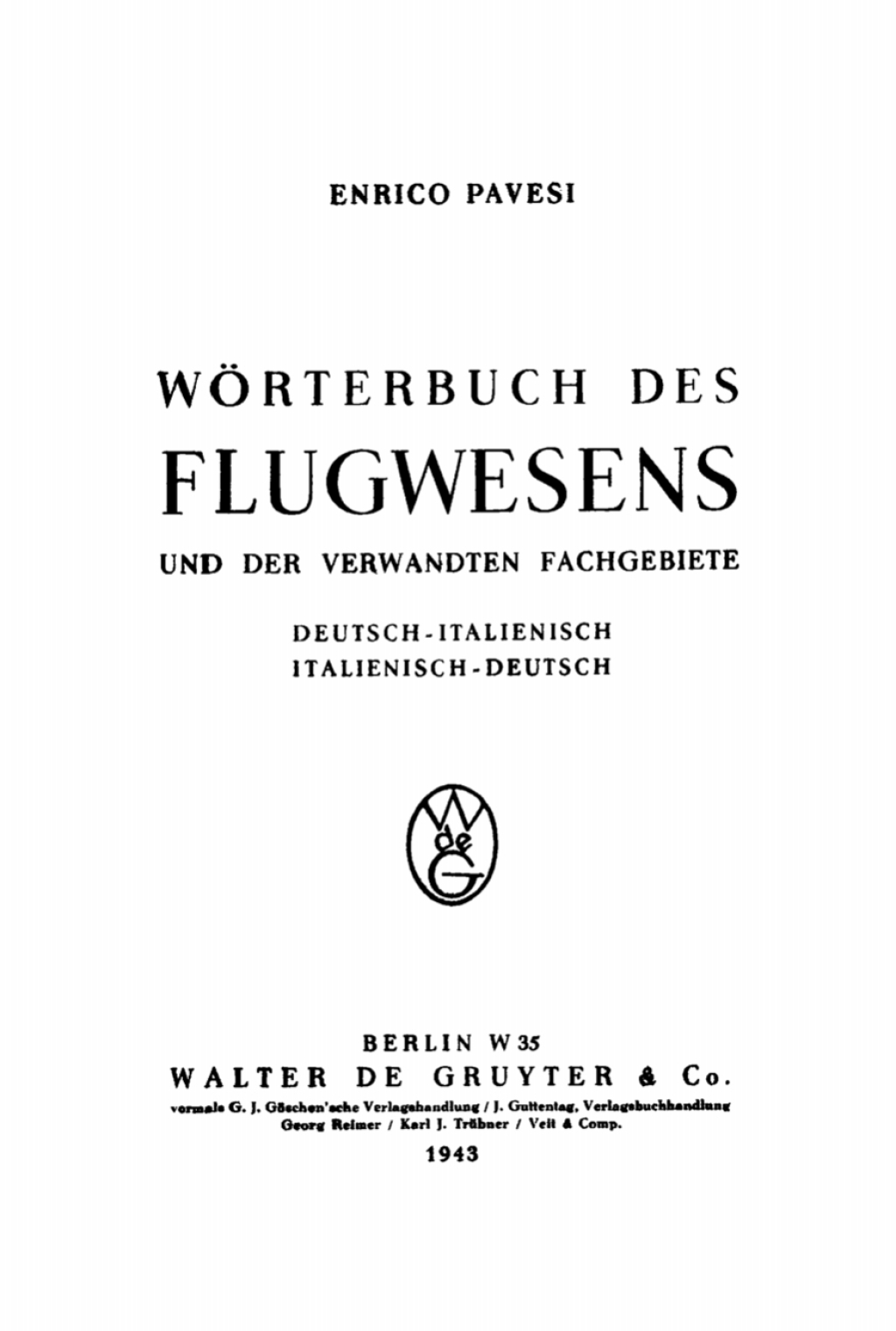 Page Fidelity Wörterbuch des Flugwesens und der verwandten Fachgebiete; $366.30