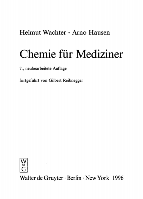 Chemie fÃ¼r Mediziner 