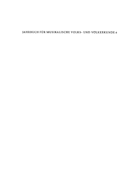 Cover image for book Jahrbuch für musikalische Volks- und Völkerkunde. Band 6