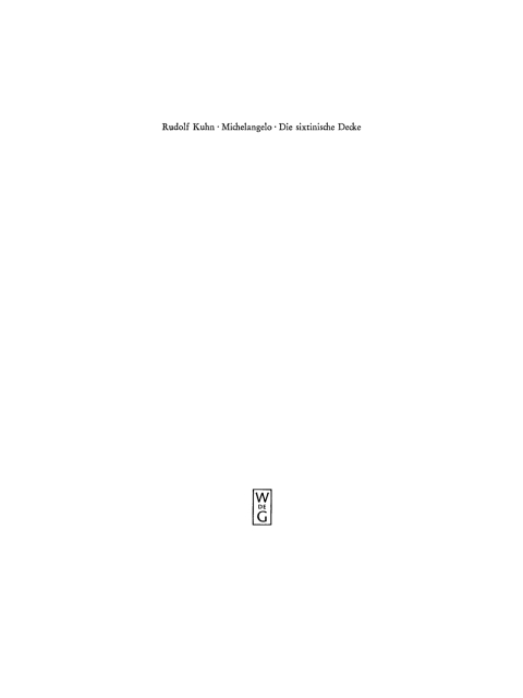 Cover image for book Michelangelo. Die sixtinische Decke