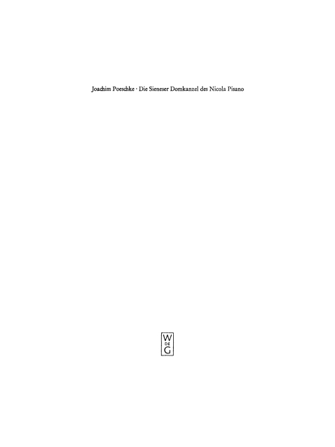 Cover image for book Die Sieneser Domkanzel des Nicola Pisano