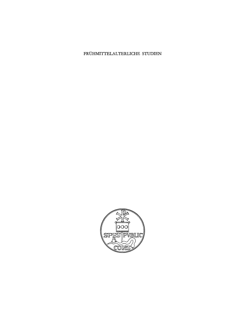 Cover image for book Frühmittelalterliche Studien. Band 10