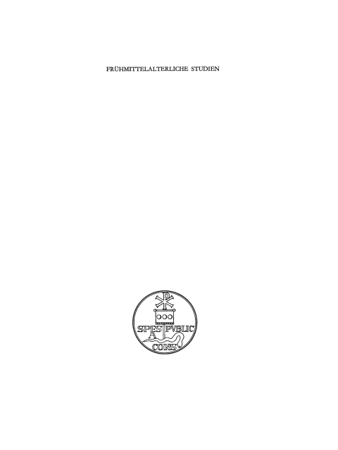 Cover image for book Frühmittelalterliche Studien. Band 11