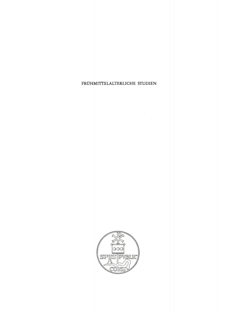 Cover image for book Frühmittelalterliche Studien. Band 14