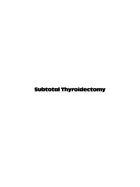 Cover image for book A Colour Atlas of Subtotal Thyroidectomy