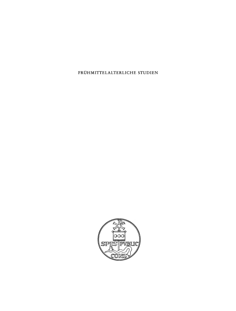 Cover image for book Frühmittelalterliche Studien. Band 18