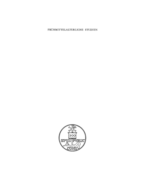 Cover image for book Frühmittelalterliche Studien. Band 19