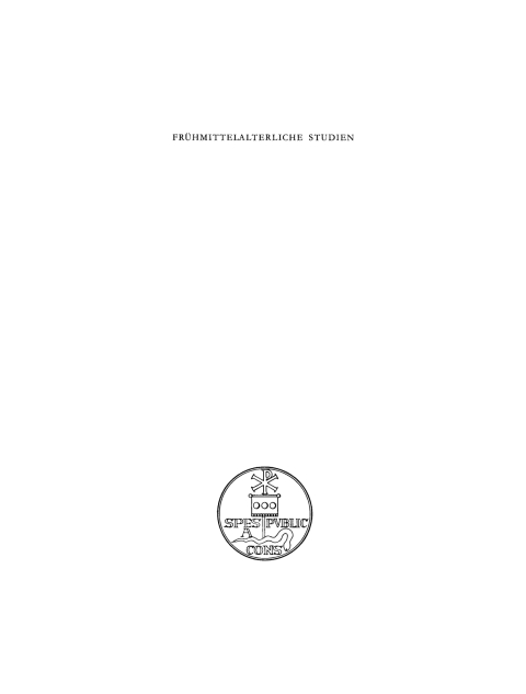 Cover image for book Frühmittelalterliche Studien. Band 24