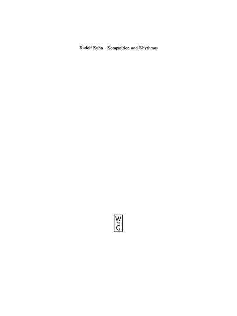 Cover image for book Komposition und Rhythmus