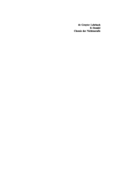 Cover image for book Chemie der Nichtmetalle