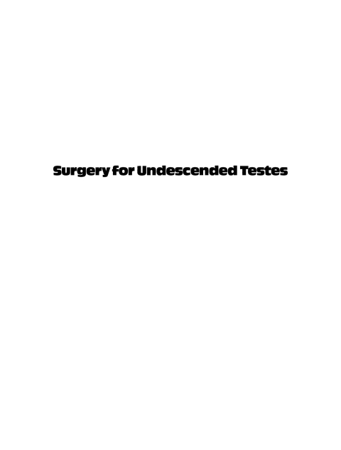 Cover image for book A Colour Atlas of Surgery for Undescended Testes