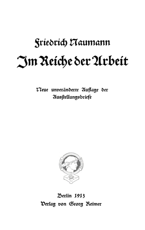 Cover image for book Im Reiche der Arbeit