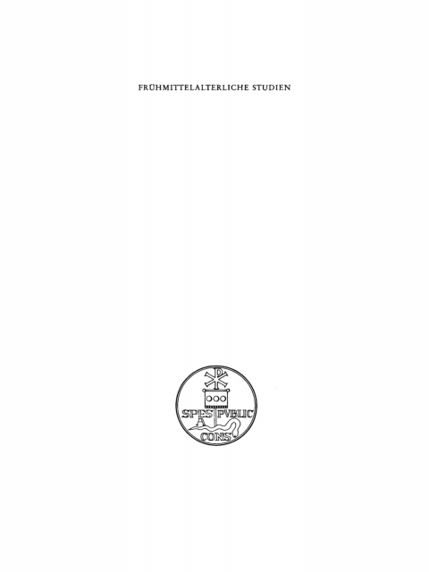 Cover image for book Frühmittelalterliche Studien. Band 17