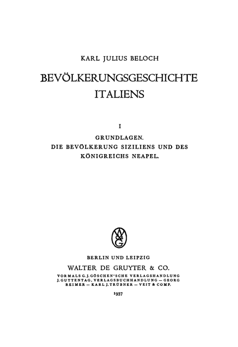 Cover image for book Grundlagen. Die Bevölkerung Siziliens und des Königreichs Neapel