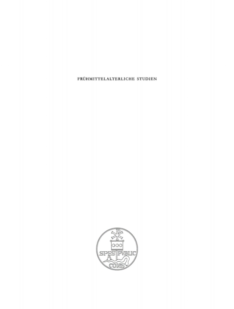 Cover image for book Frühmittelalterliche Studien. Band 31