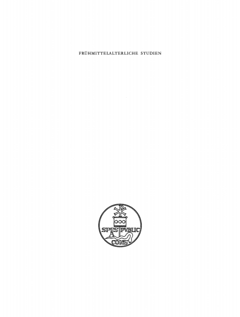Cover image for book Frühmittelalterliche Studien. Band 28
