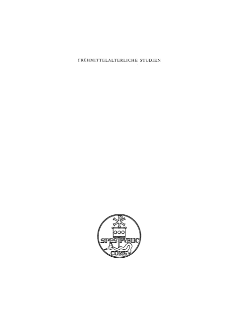 Cover image for book Frühmittelalterliche Studien. Band 33