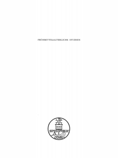 Cover image for book Frühmittelalterliche Studien. Band 27