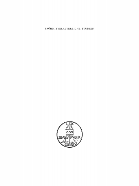 Cover image for book Frühmittelalterliche Studien. Band 34