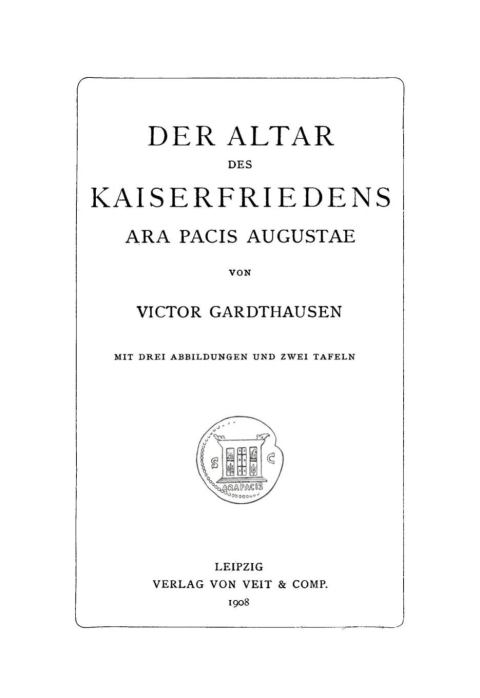 Cover image for book Der Altar des Kaiserfriedens
