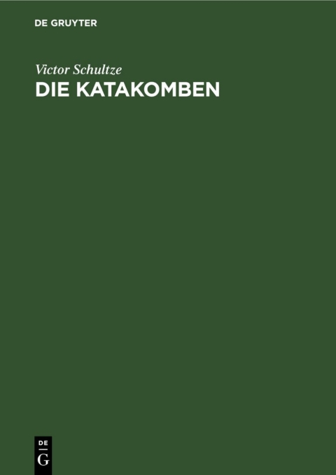 Cover image for book Die Katakomben
