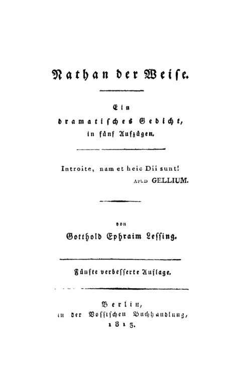 Cover image for book Nathan der Weise