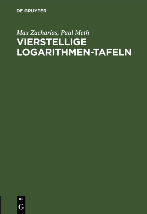 Cover image for book Vierstellige Logarithmen-Tafeln
