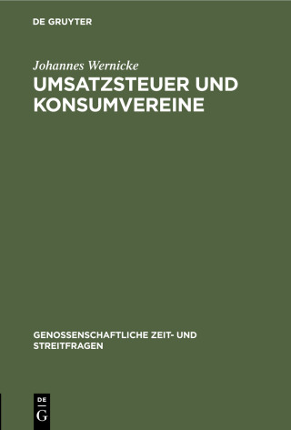 Umsatzsteuer und Konsumvereine