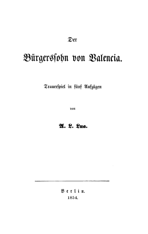 Cover image for book Der Bürgerssohn von Valencia