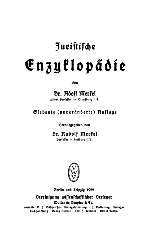 Juristische EnzyklopÃ¤die 