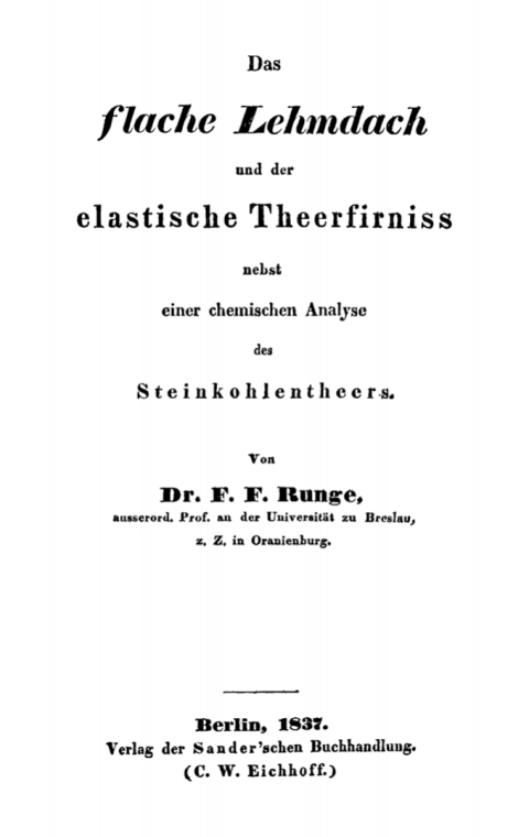 Cover image for book Das flache Lehmdach und der elastische Theerfirniss nebst einer chemischen Analyse des Steinkohlentheers
