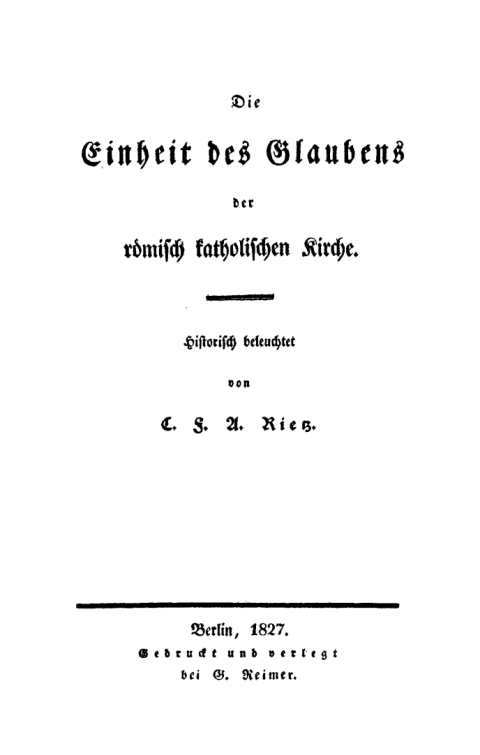 Cover image for book Die Einheit des Glaubens der römisch katholischen Kirche
