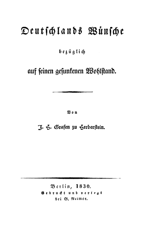 Cover image for book Deutschlands Wünsche bezüglich auf seinen gesunkenen Wohlstand
