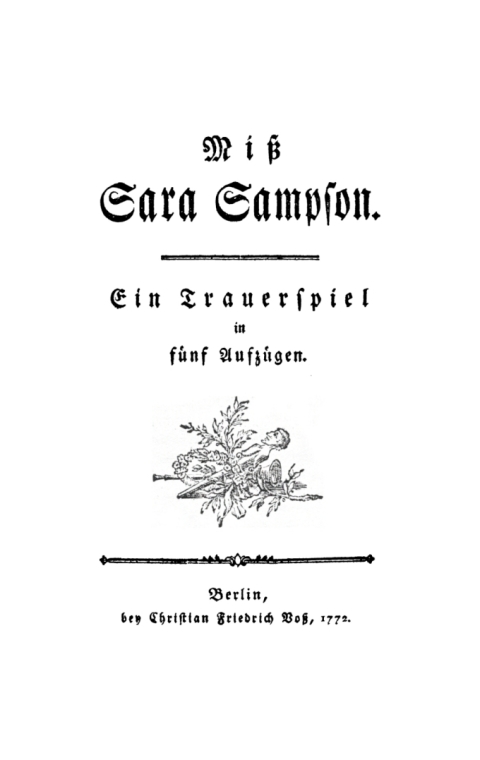Cover image for book Miss Sara Sampson