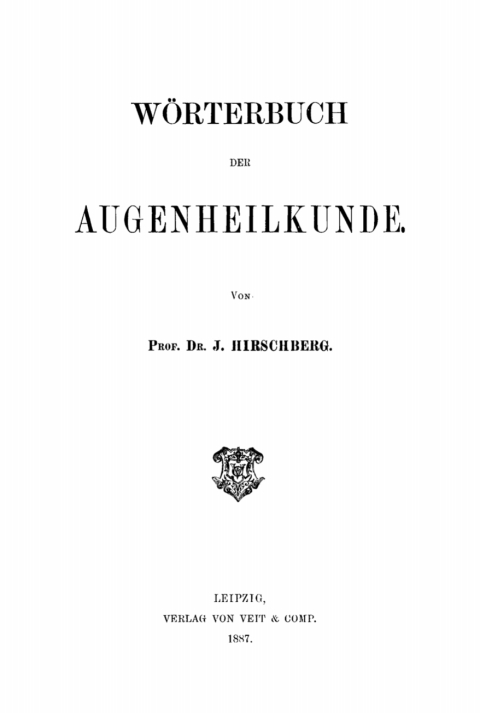 Cover image for book Wörterbuch der Augenheilkunde